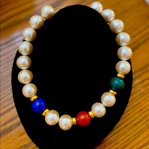 Napier Pearl and Colored Bead Necklace